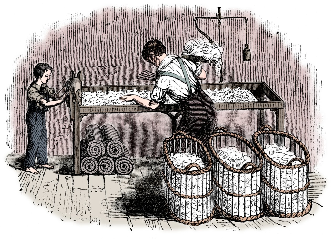 Fabricação de algodão, c1845 de Unbekannt