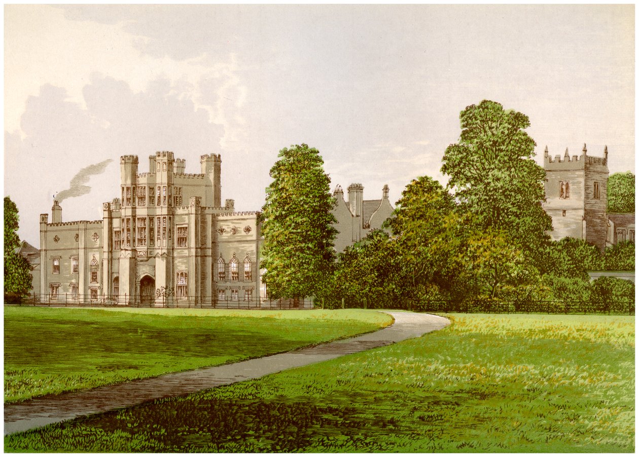 Coughton Court, Warwickshire, casa do Barão Throckmorton, c1880 de Unbekannt