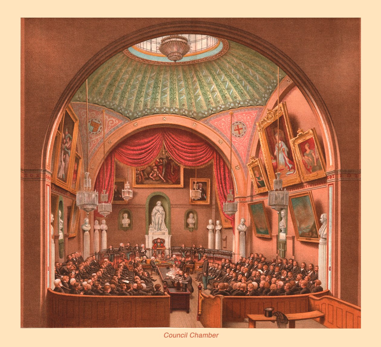 Câmara do Conselho, London Guildhall, 1886 de Unbekannt