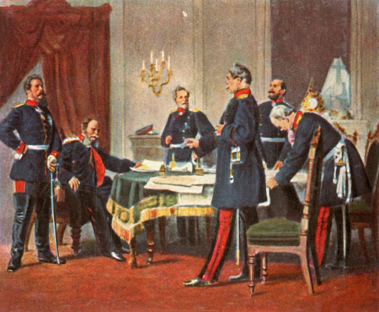 Conselho de guerra em Versalhes, 1870, 1936. de Unbekannt