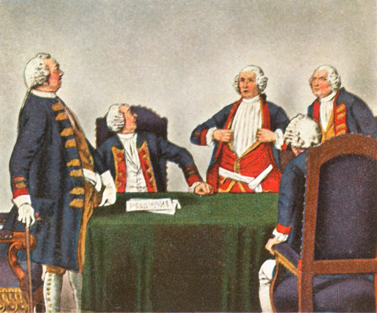 Conselho de guerra em Köpenick, 1730, 1936. de Unbekannt
