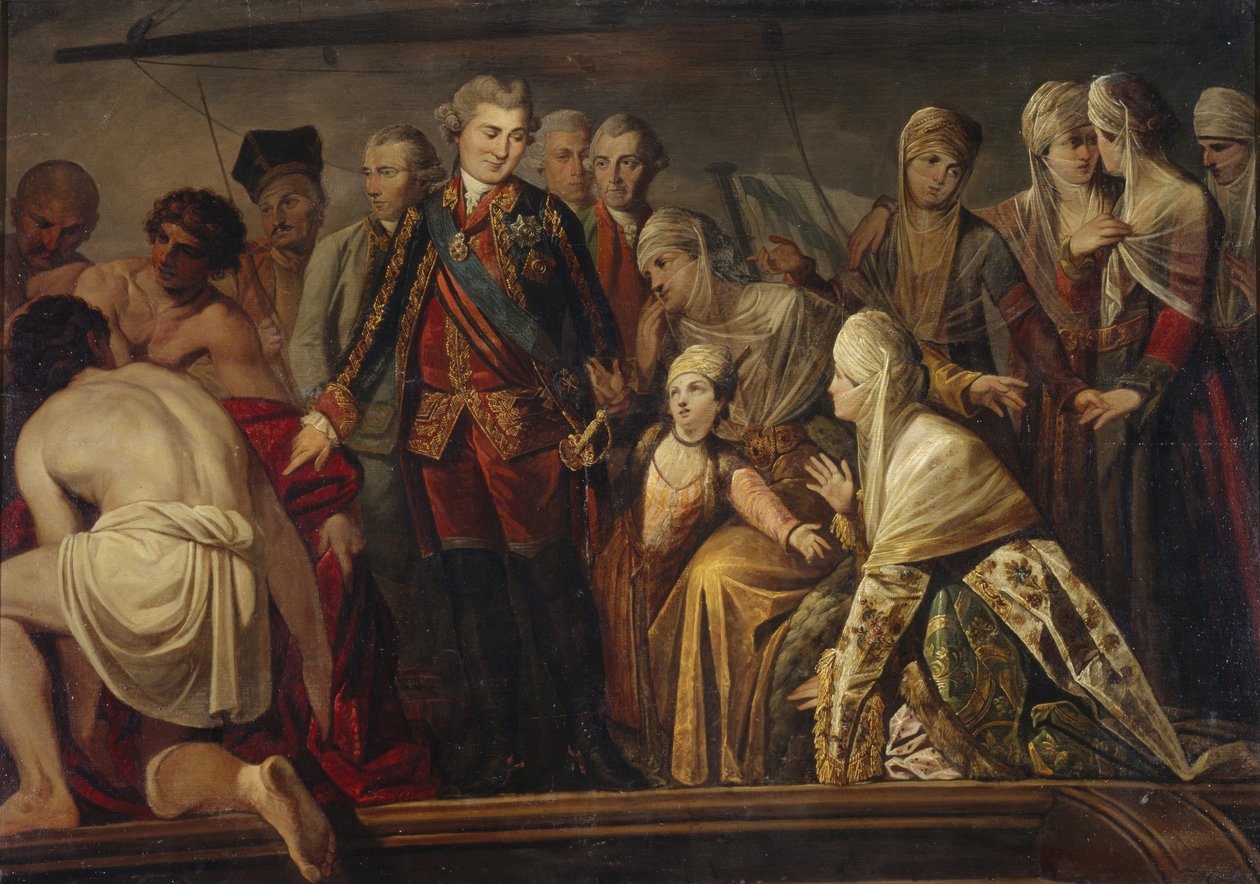 Conde Alexey Grigoryevich Orlov após a vitória de Chesma, segunda metade do século XVIII. de Unbekannt
