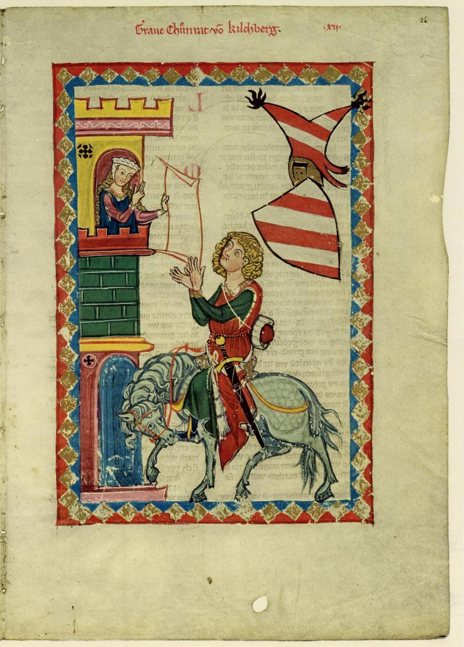 Conde Konrad von Kirchberg, do Codex Manesse, entre 1305 e 1340 de Unbekannt