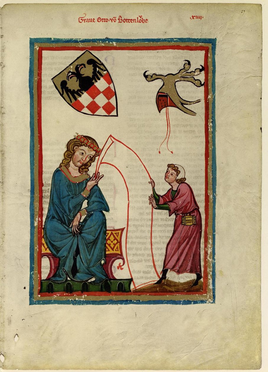 Conde Otto von Botenlauben Do Codex Manesse, entre 1305 e 1340 de Unbekannt