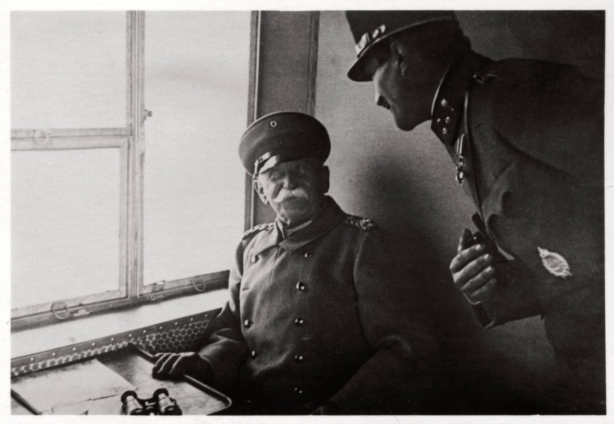 Conde Zeppelin e Capitão Macher a bordo do Zeppelin L30, 1916 1933 de Unbekannt