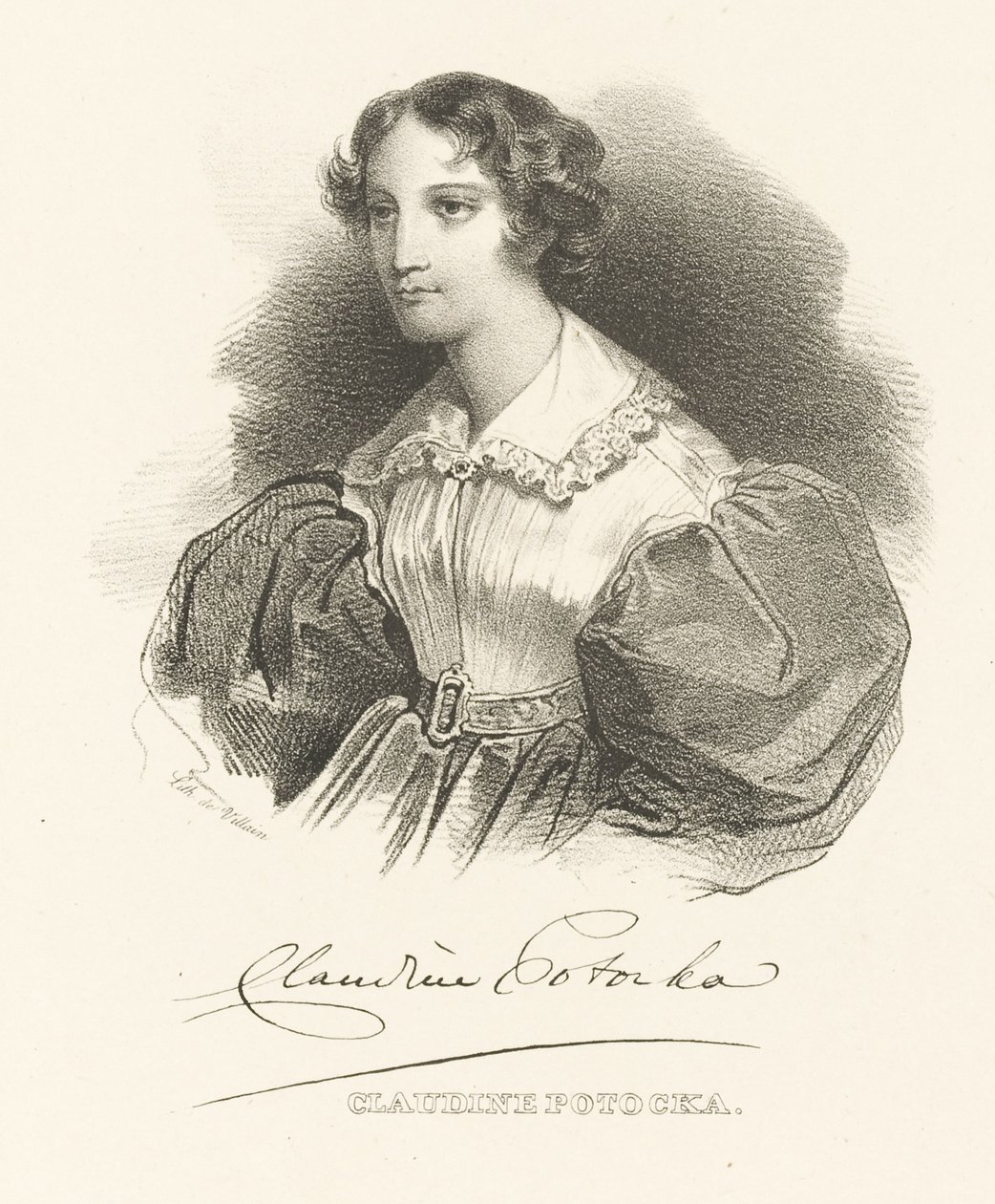 Condessa Klaudyna Claudine Potocka, née Dzialynska 1801-1836, c. 1830 de Unbekannt