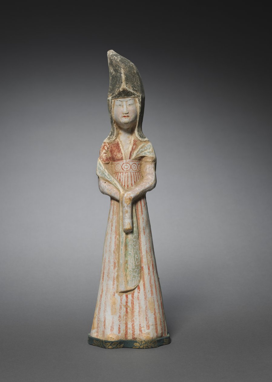 Senhora da corte com touca alta: estatueta de túmulo, c. 700-750. de Unbekannt