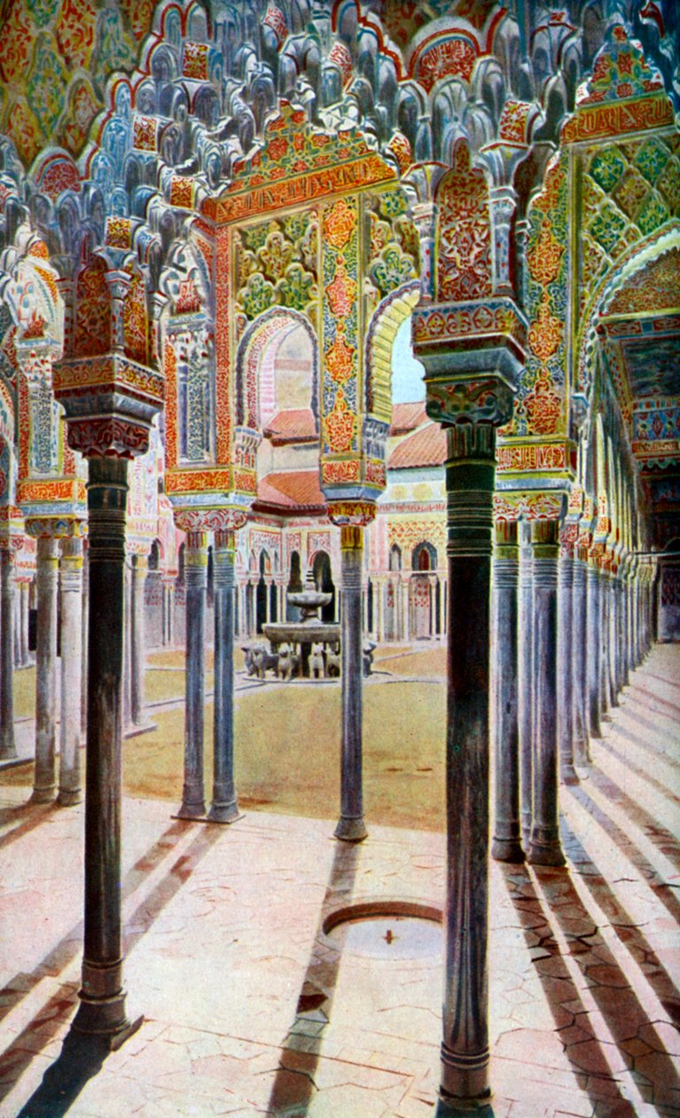 Corte dos Leões, Alhambra, Granada, Andaluzia, Espanha, c1924 de Unbekannt