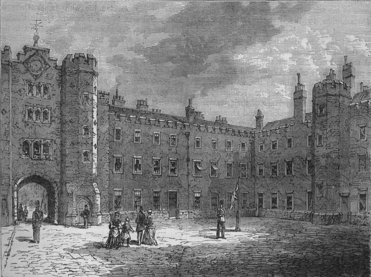 Pátio do Palácio de St Jamess, Westminster, Londres, c1875 1878. de Unbekannt