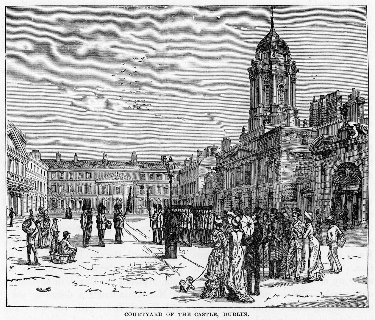 Pátio do castelo, Dublin, século XIX de Unbekannt