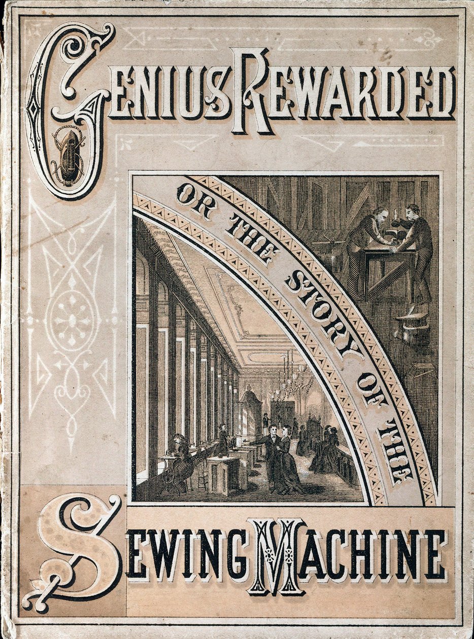 Capa de Genius Rewarded, ou a História da máquina de costura de cantor, 1880 de Unbekannt