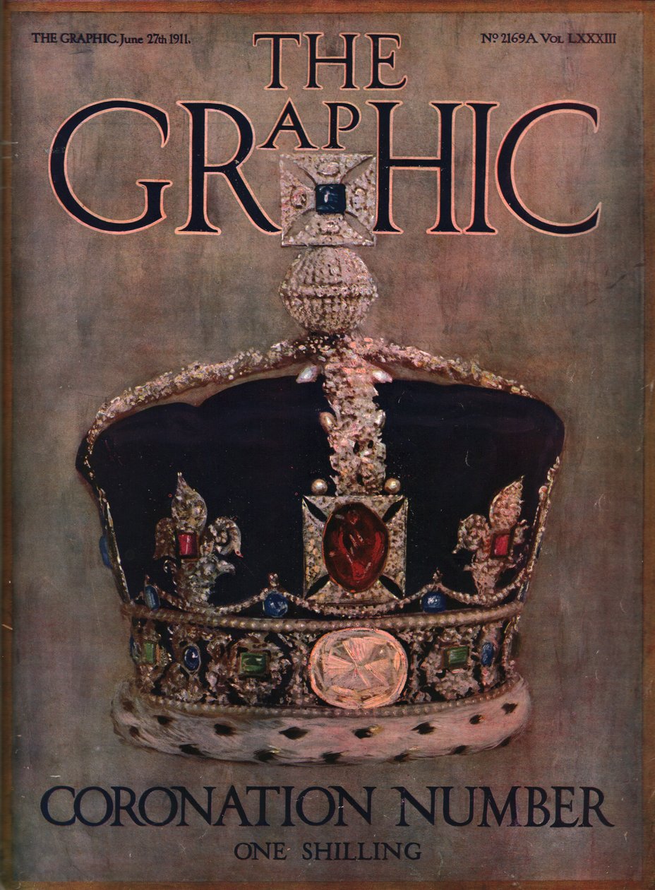 Capa do The Graphic, número da coroação, junho de 1911. de Unbekannt