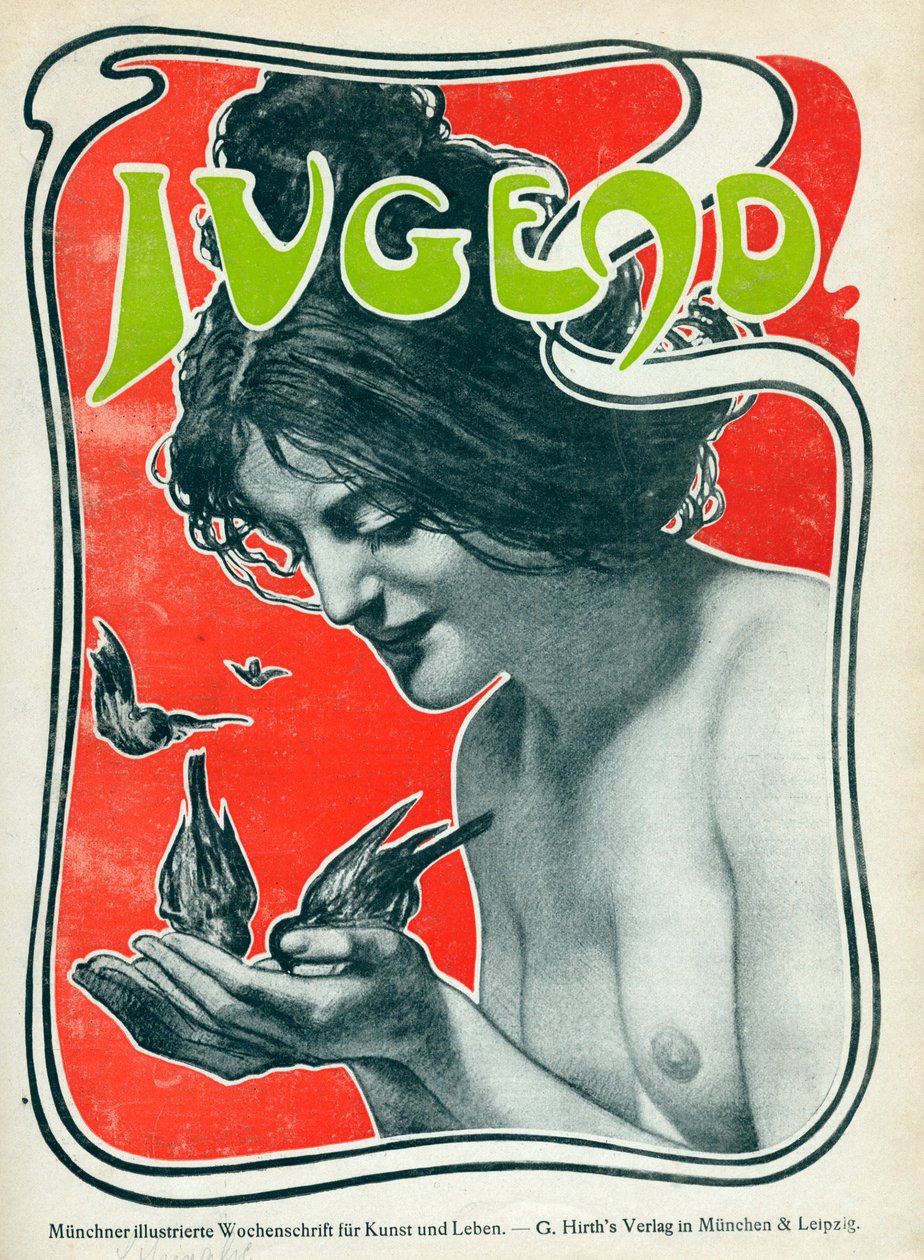 Capa da revista de arte semanal alemã Jugend, 1898 de Unbekannt