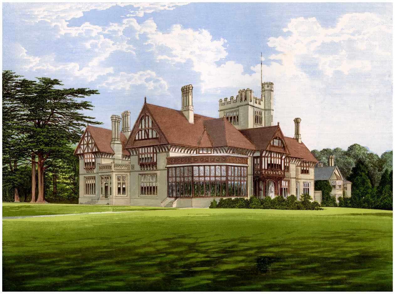 Cowdray Park, Sussex, casa do conde de Egmont, c1880 de Unbekannt
