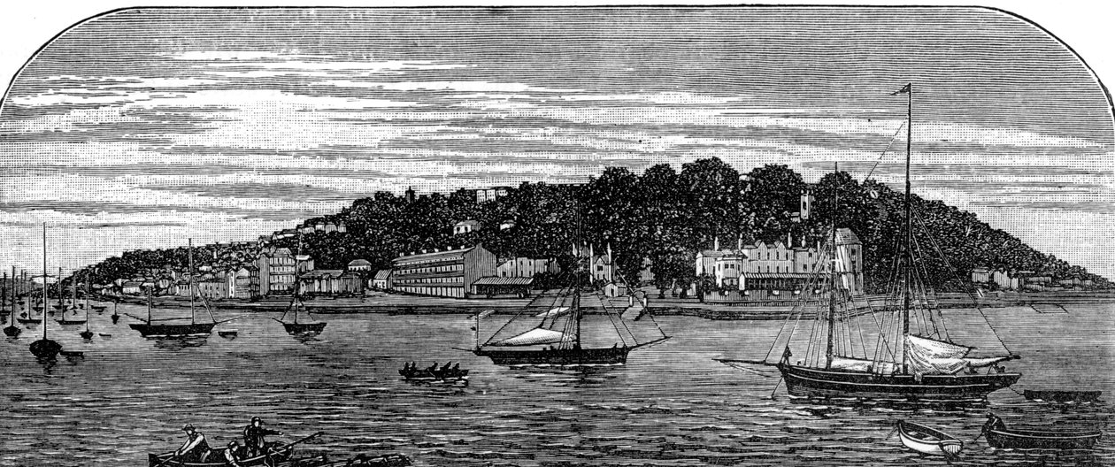 Cowes Harbour, Ilha de Wight, final do século XIX de Unbekannt