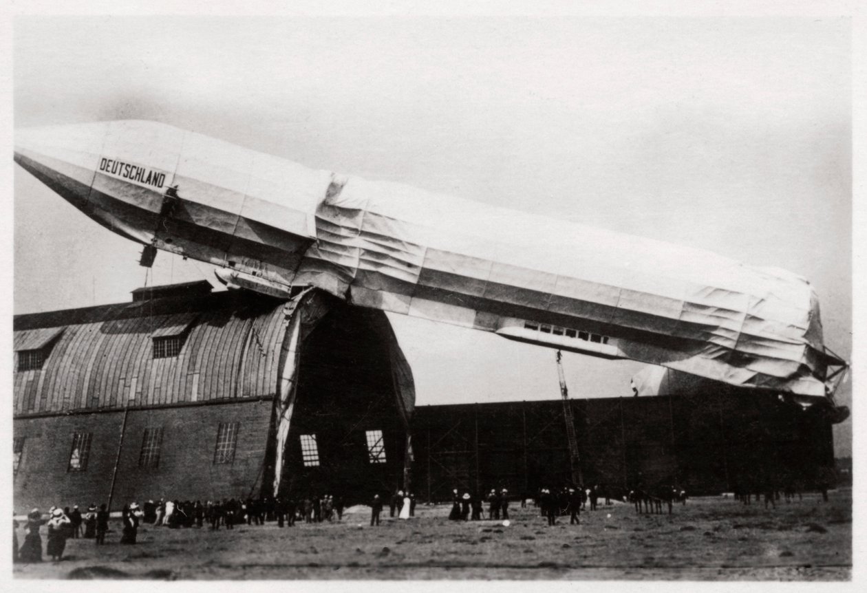 Crashed Zeppelin LZ 8 Deutschland II, Dusseldorf, Alemanha, 1911 1933 de Unbekannt
