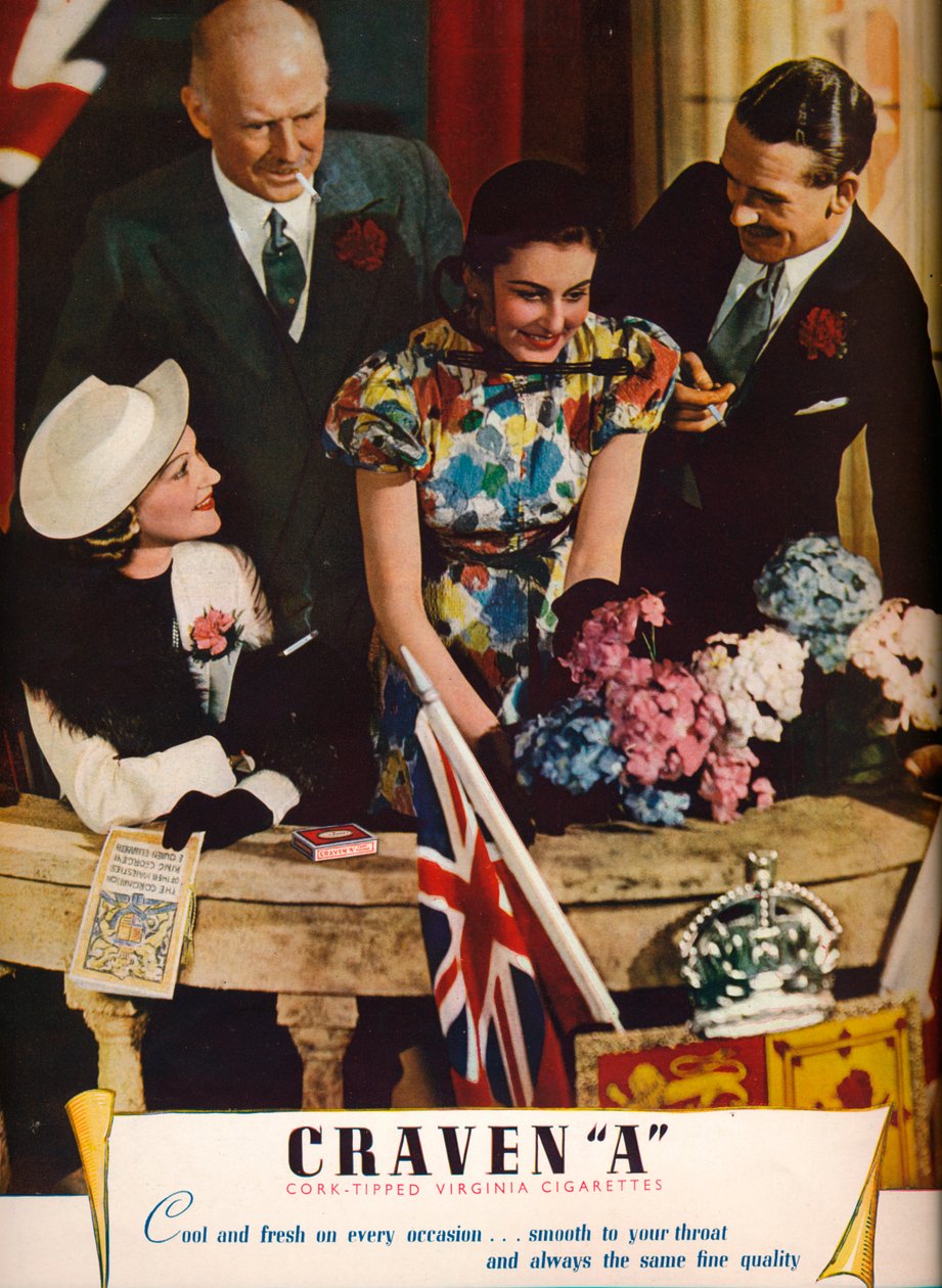 Craven A Virginia Tip-Corkped Cigarettes, 1937 de Unbekannt
