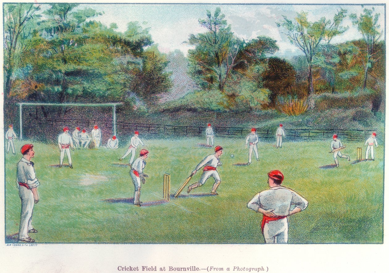 Campo de críquete em Bournville, 1892 de Unbekannt