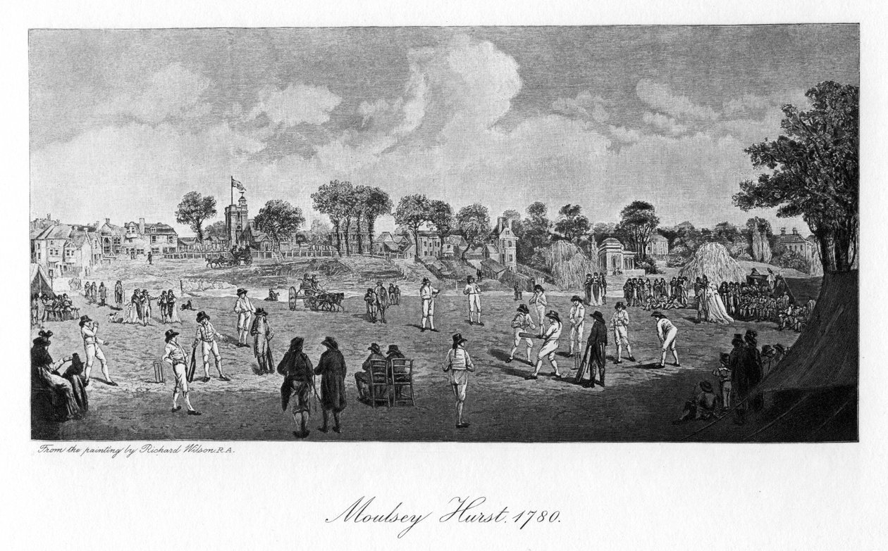 Críquete em Moulsey Hurst, 1780, 1912 de Unbekannt