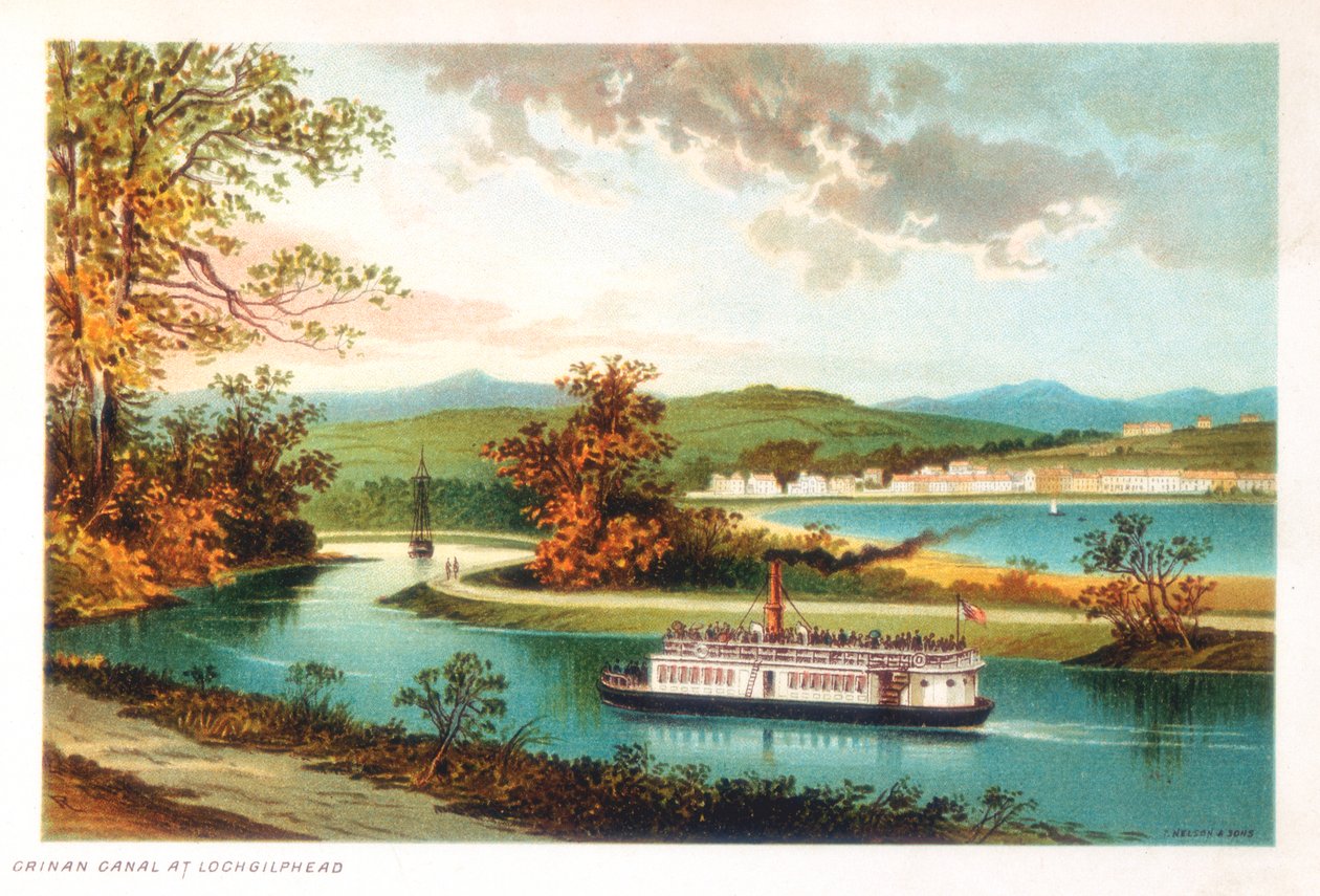Canal Crinan em Lochgilphead, Escócia, 1891 de Unbekannt