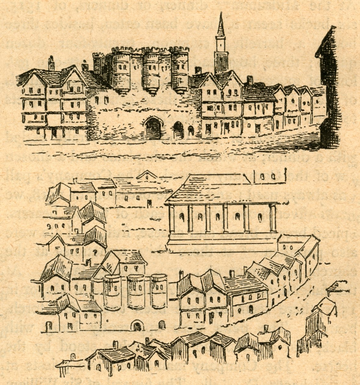 Casa de Cromwell, do mapa de Aggass, 1897. de Unbekannt