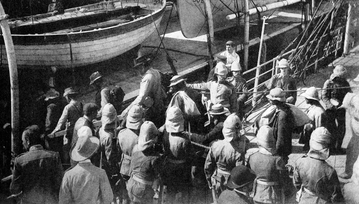 Cronjes Captive Warriors, the Docks, Paardeberg, África do Sul, 1900 de Unbekannt