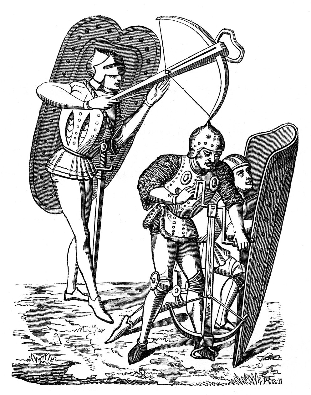 Besta protegida por porta-escudos, século 15, 1870 de Unbekannt