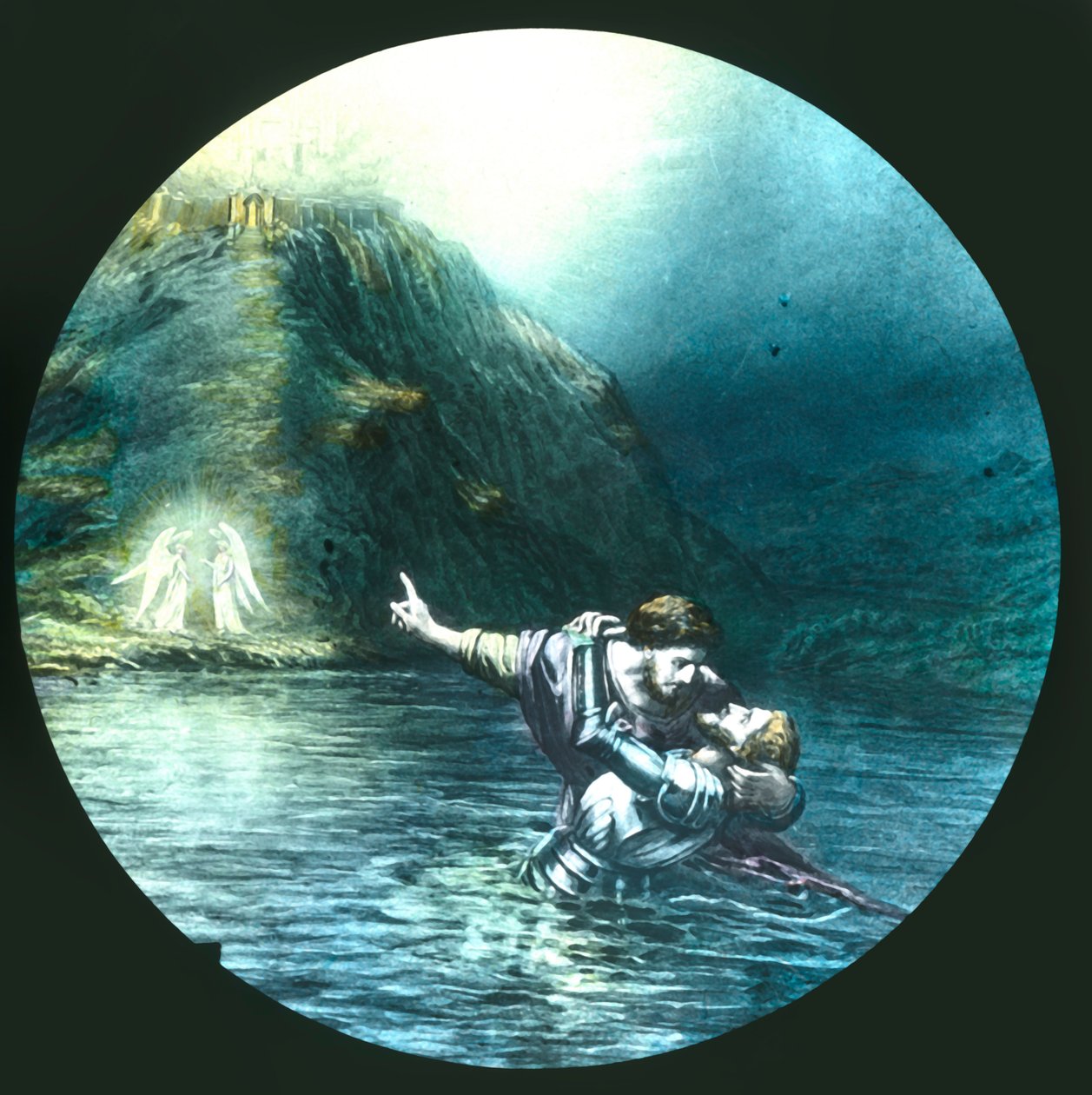 Cruzando o rio da morte, c1910. de Unbekannt