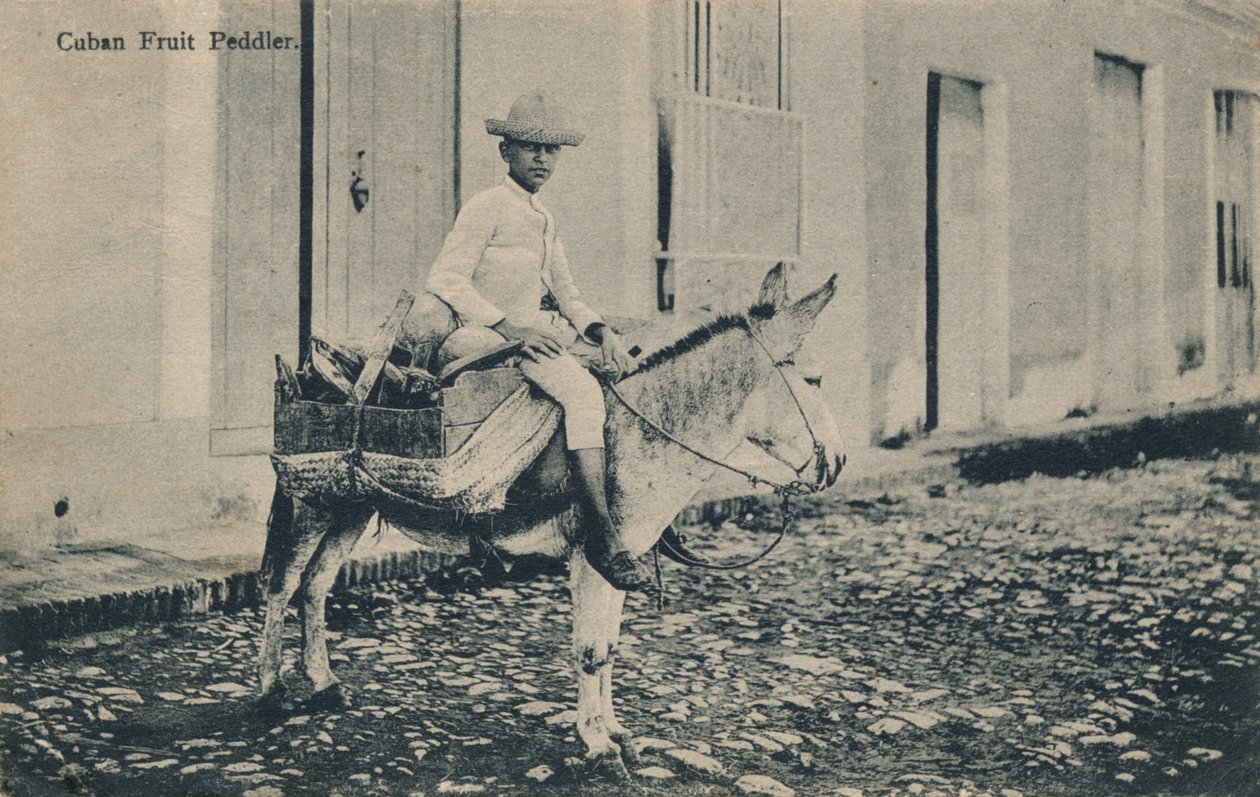 Vendedor ambulante de frutas cubano, c1908 de Unbekannt