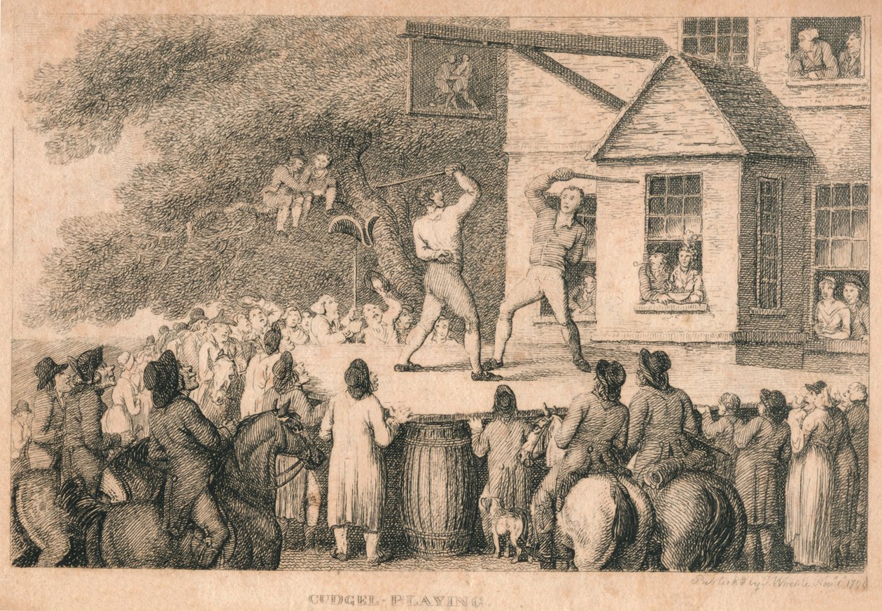 Cudgel Playing, 1799. de Unbekannt