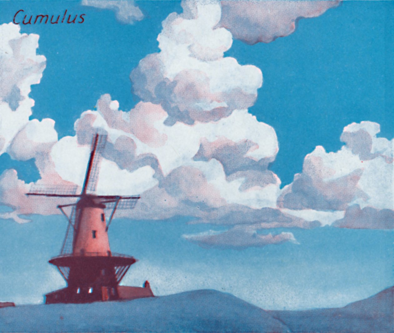 Cúmulo - uma dúzia das principais formas de nuvens no céu, 1935 de Unbekannt