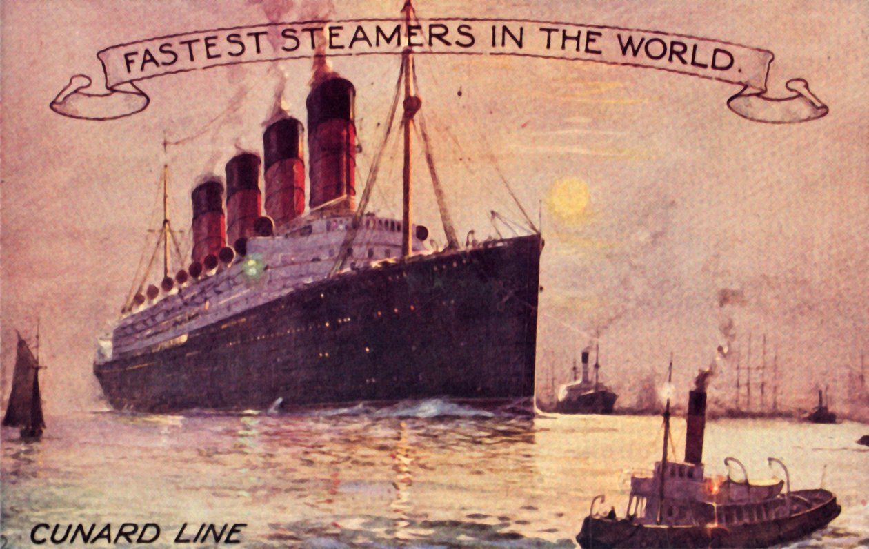 Linha Cunard - Steamers mais rápidos do mundo, c1910s. de Unbekannt