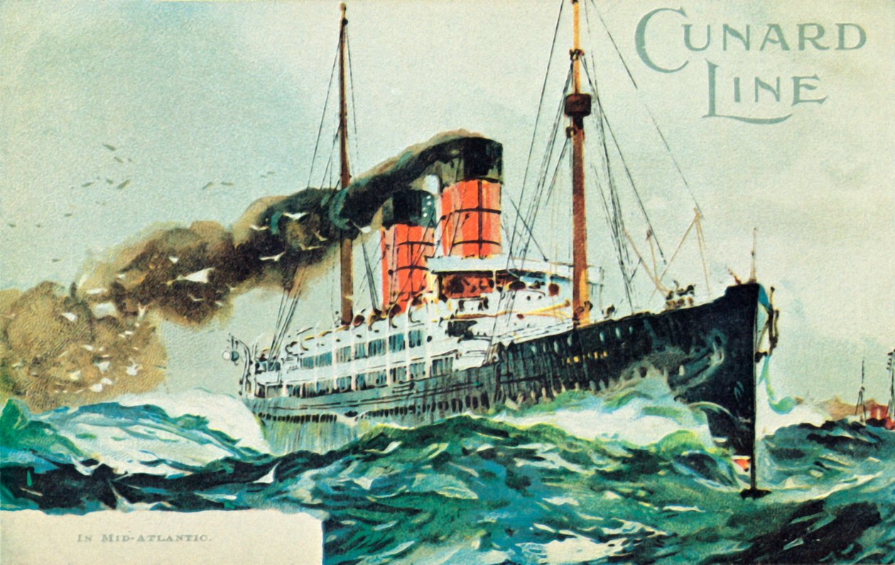 Linha Cunard, no Meio-Atlântico, c1900. de Unbekannt
