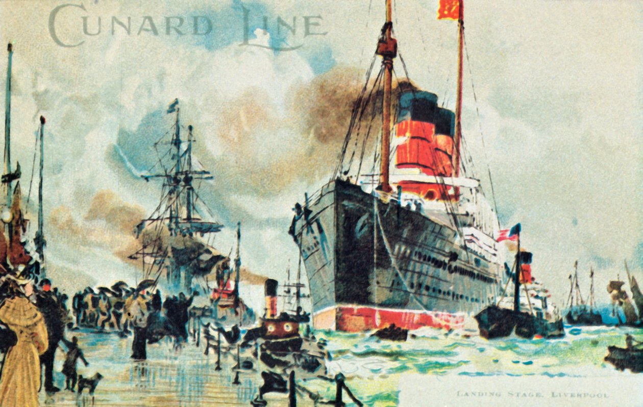 Linha de Cunard, estágio de aterrissagem, Liverpool, c1900. de Unbekannt