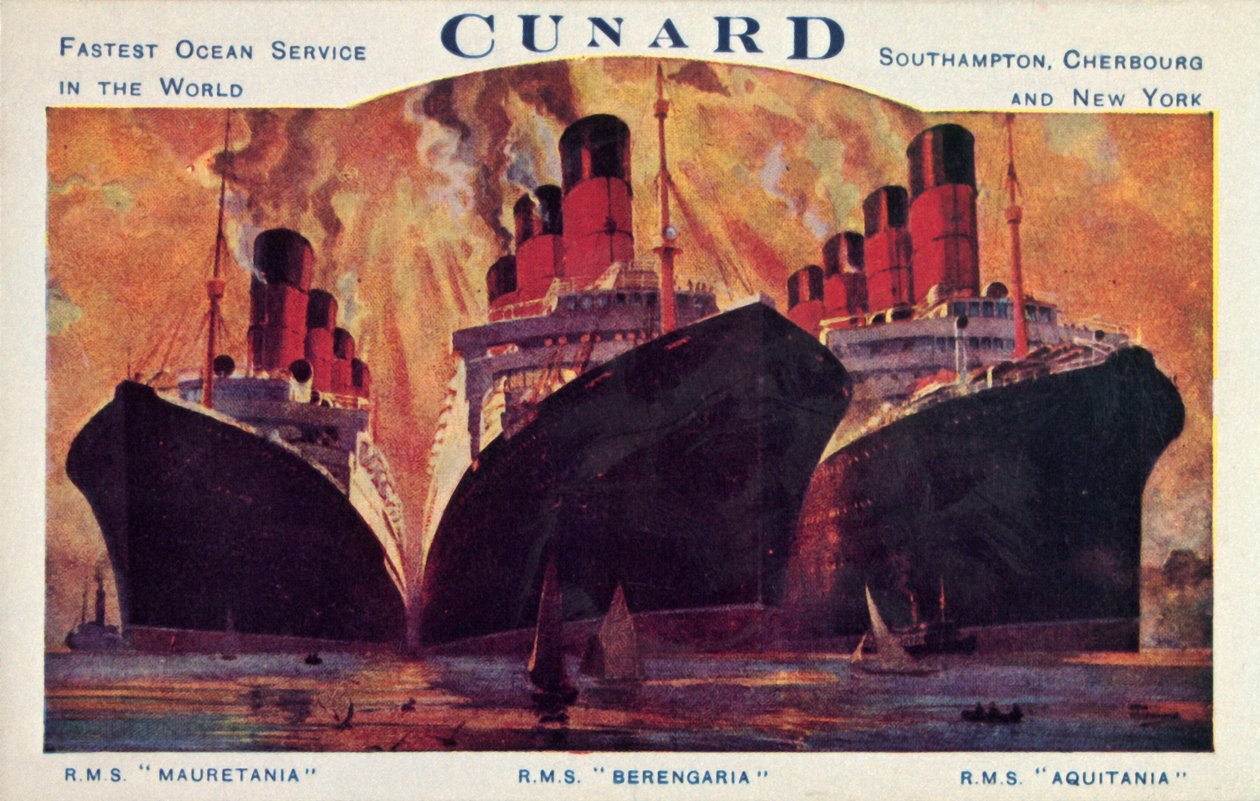 Transatlânticos de Cunard, década de 1920. de Unbekannt
