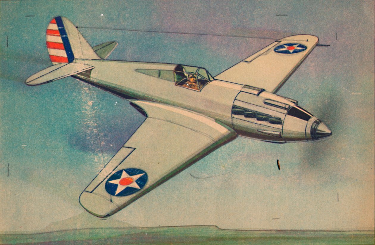 Monoplano de caça Curtis XP40, c1944. de Unbekannt