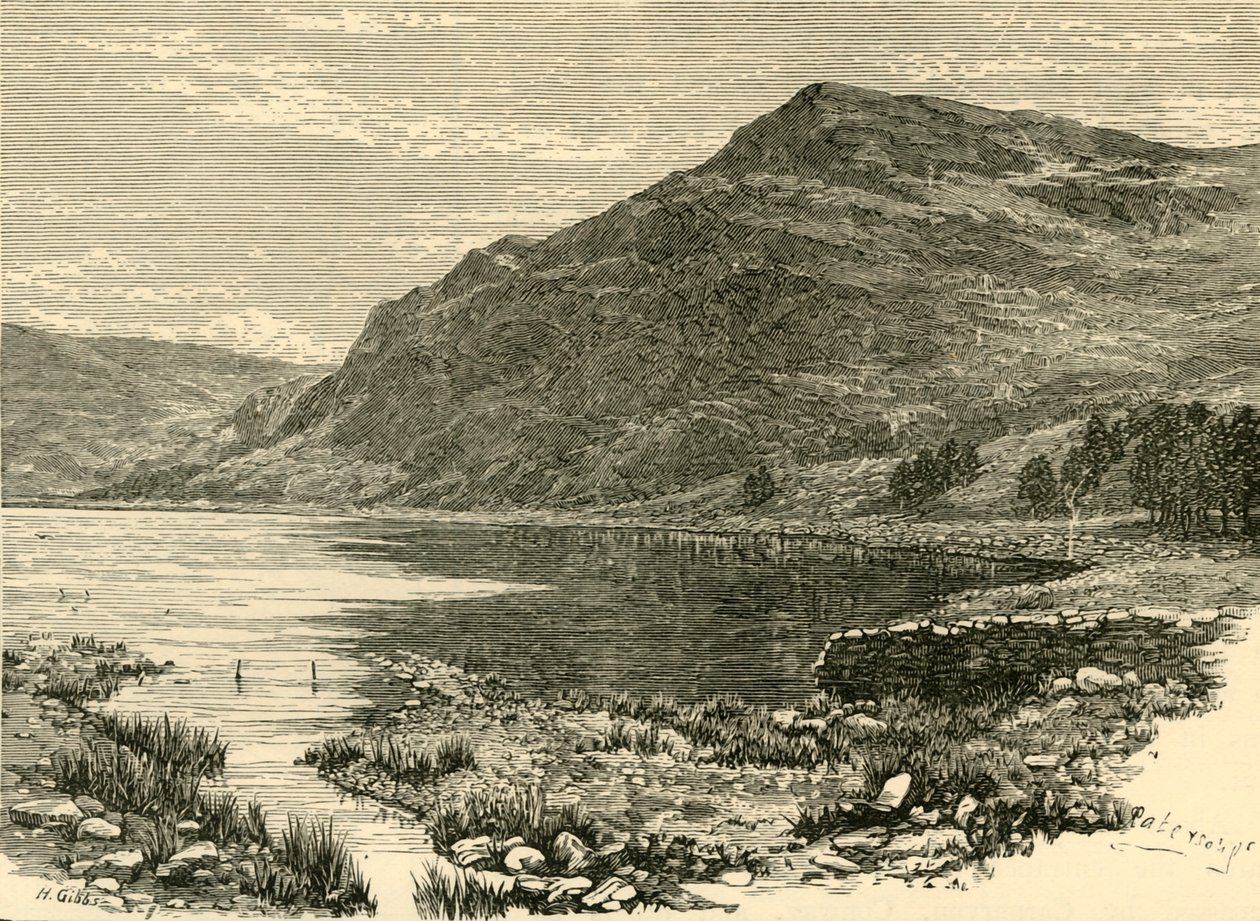 Cwm Buchan Lake e Craig-Y-Saith, 1898. de Unbekannt