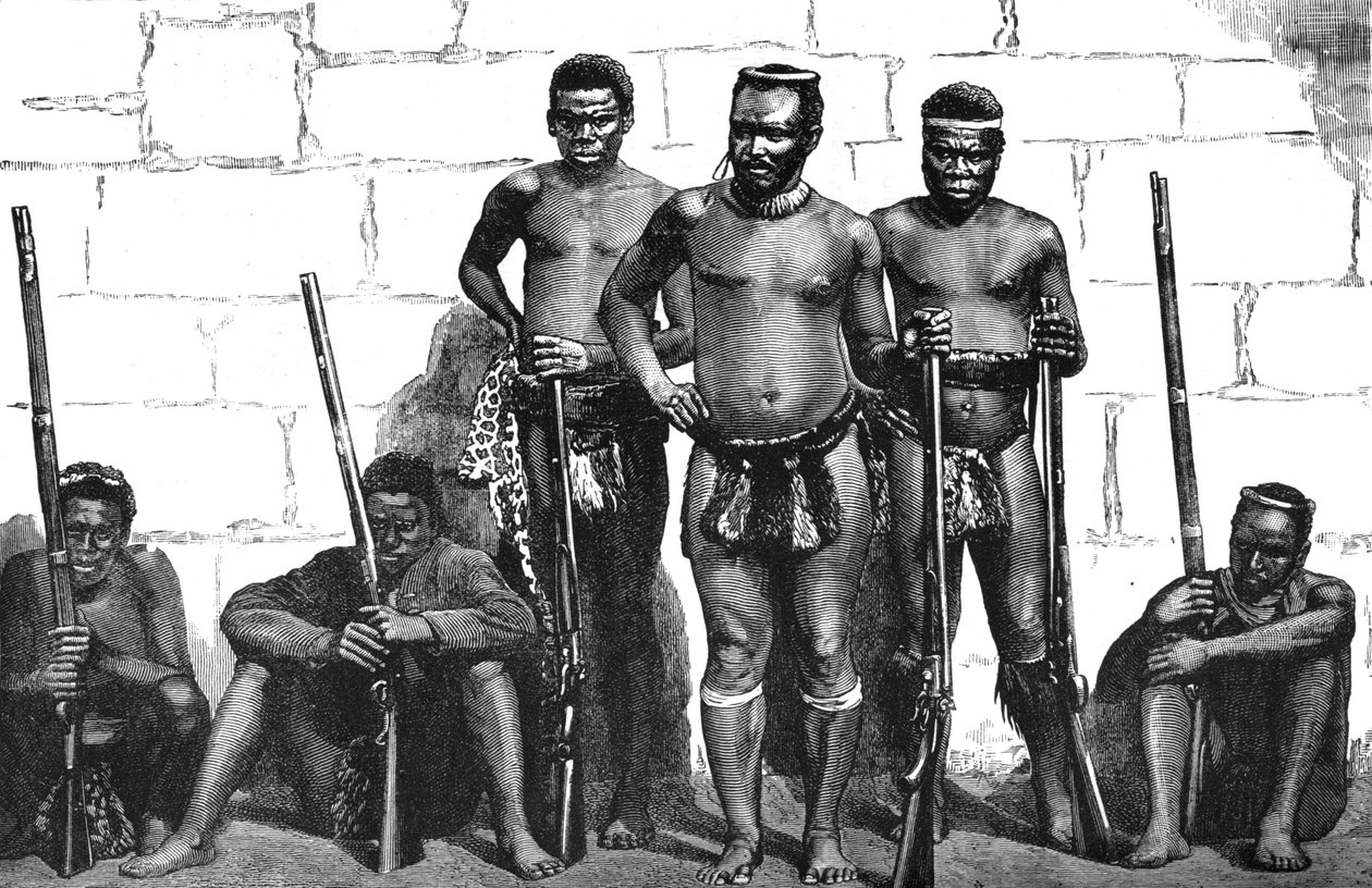 Dabulamanzi, um dos líderes zulu em Isandhlwana e Ghingilovo, c1880 de Unbekannt