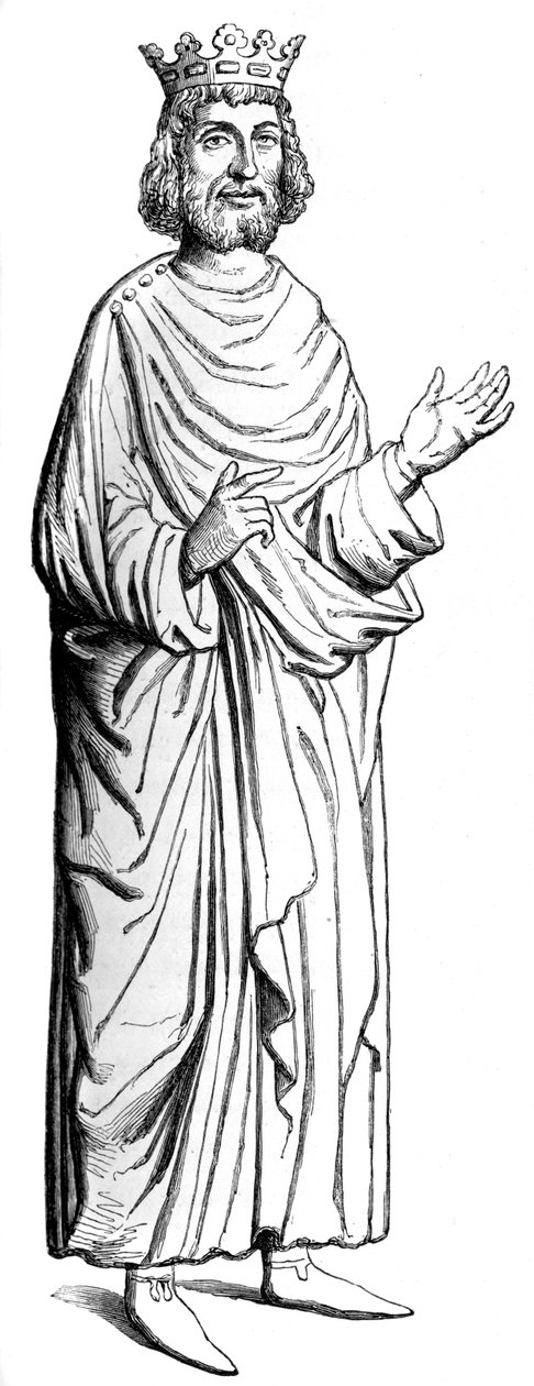Dagobert I 603-689, rei merovíngio, século c16th 1849 de Unbekannt