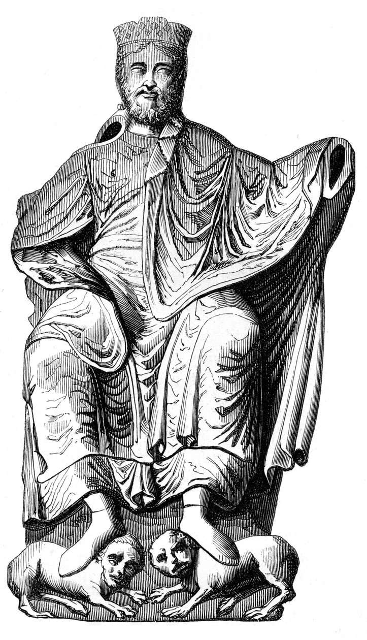 Dagobert I 603-689, rei merovíngio, século c16th 1849 de Unbekannt