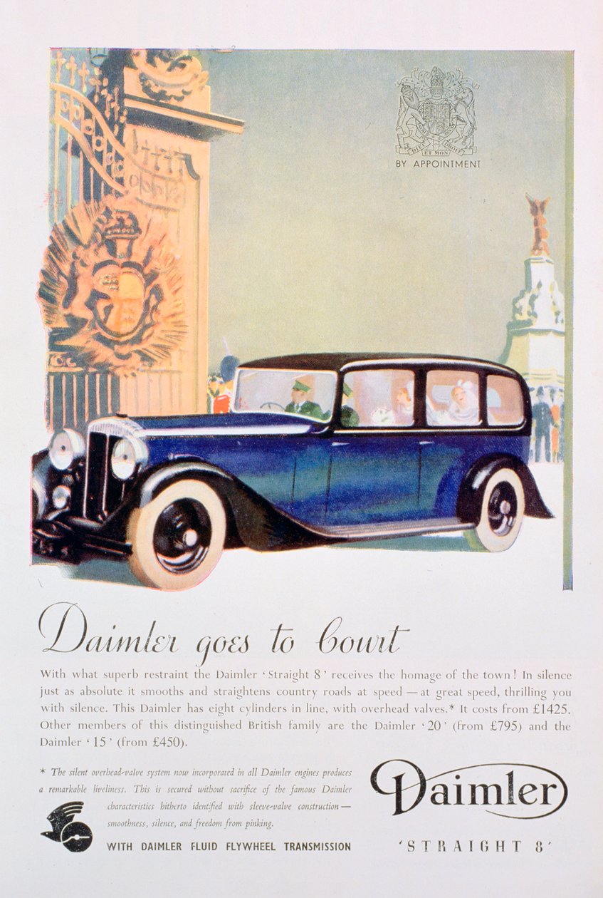 Anúncio da Daimler Straight 8, 1935 de Unbekannt