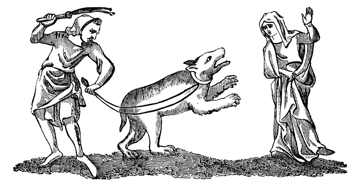Dançando com um urso, 1833 de Unbekannt
