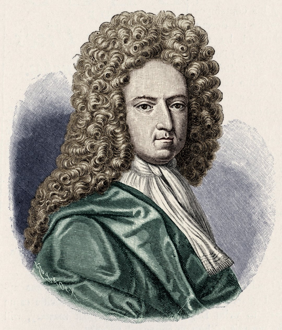 Daniel Defoe - retrato. Autor e jornalista inglês 1660-1731 de Unbekannt