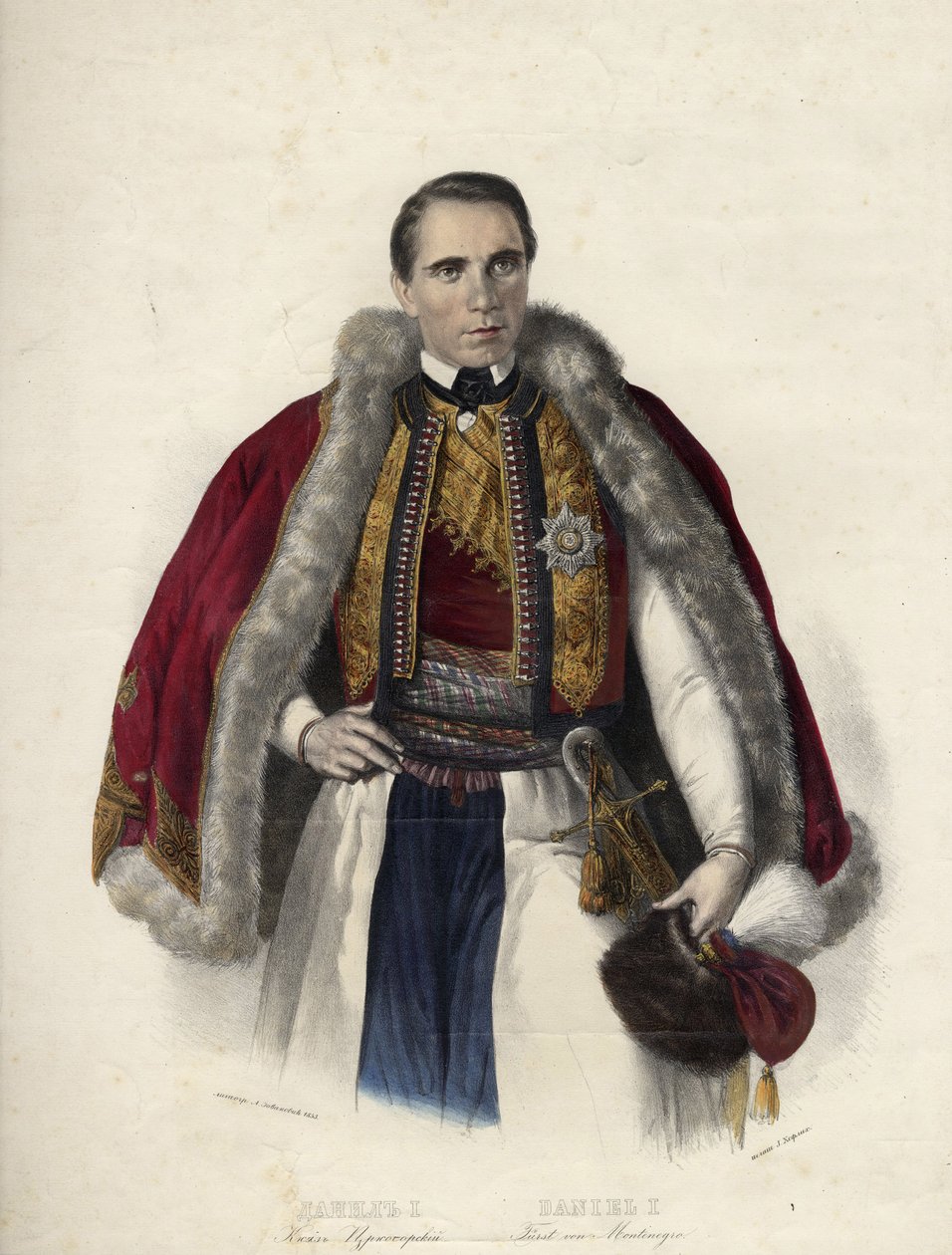 Danilo I 1826-1860, príncipe de Montenegro, 1853 de Unbekannt