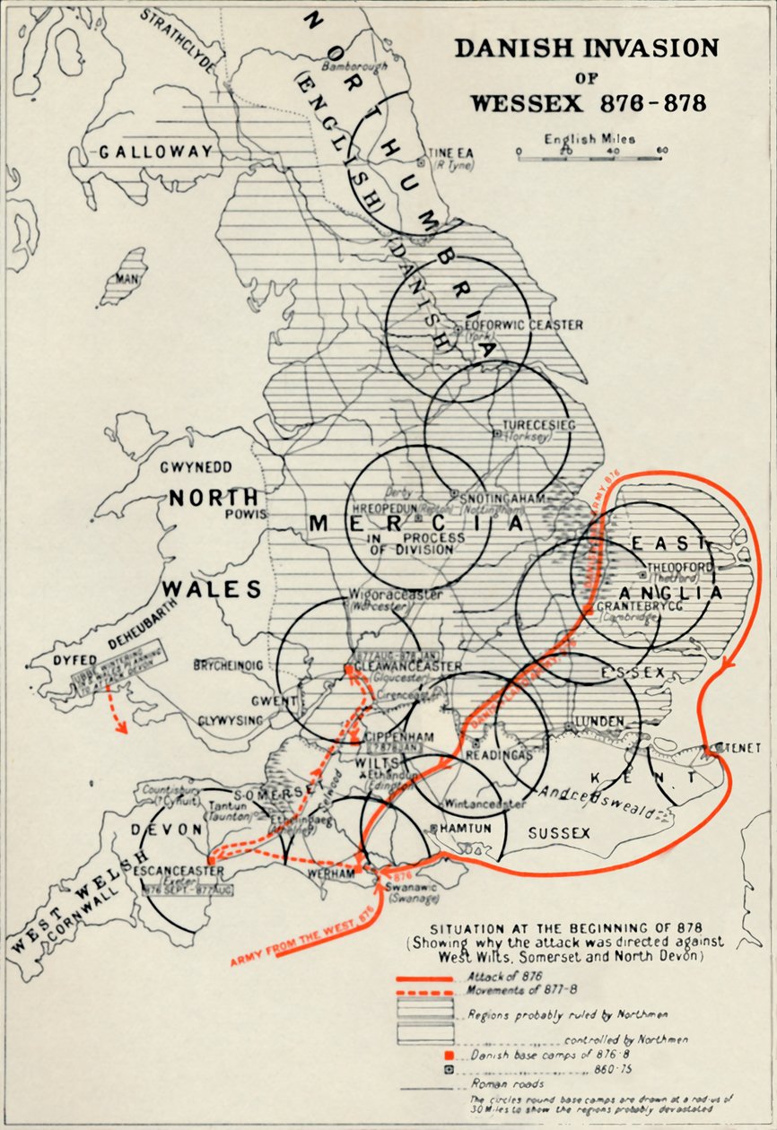 Invasão Dinamarquesa de Wessex 876-878, 1935 de Unbekannt