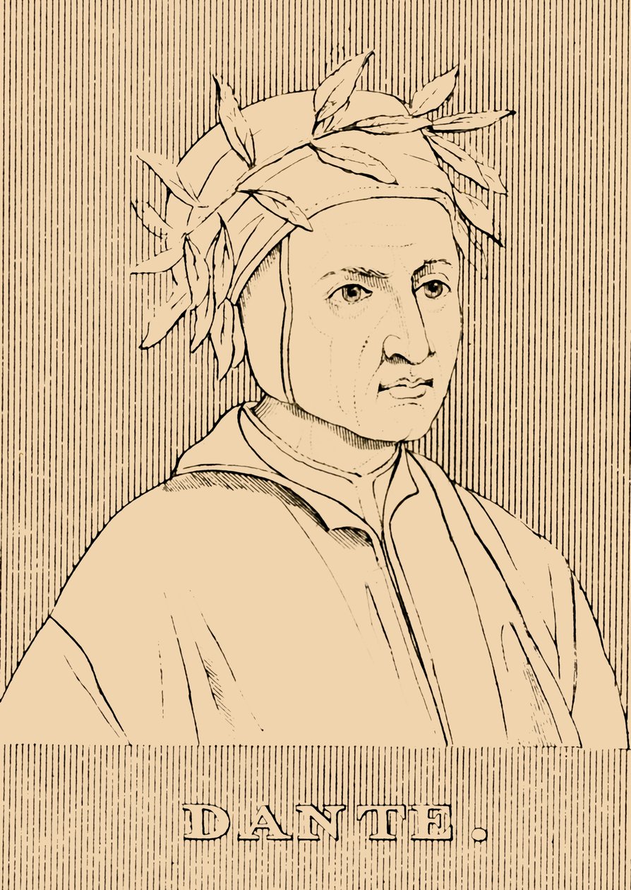 Dante, c 1265-1321, 1830. de Unbekannt