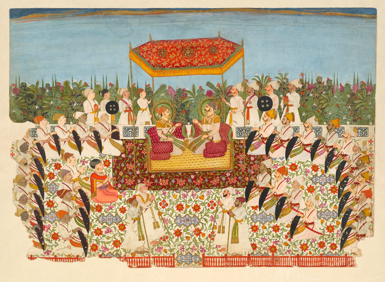 Corte Mirza Maharai Lakhpatiji, 1750. de Unbekannt
