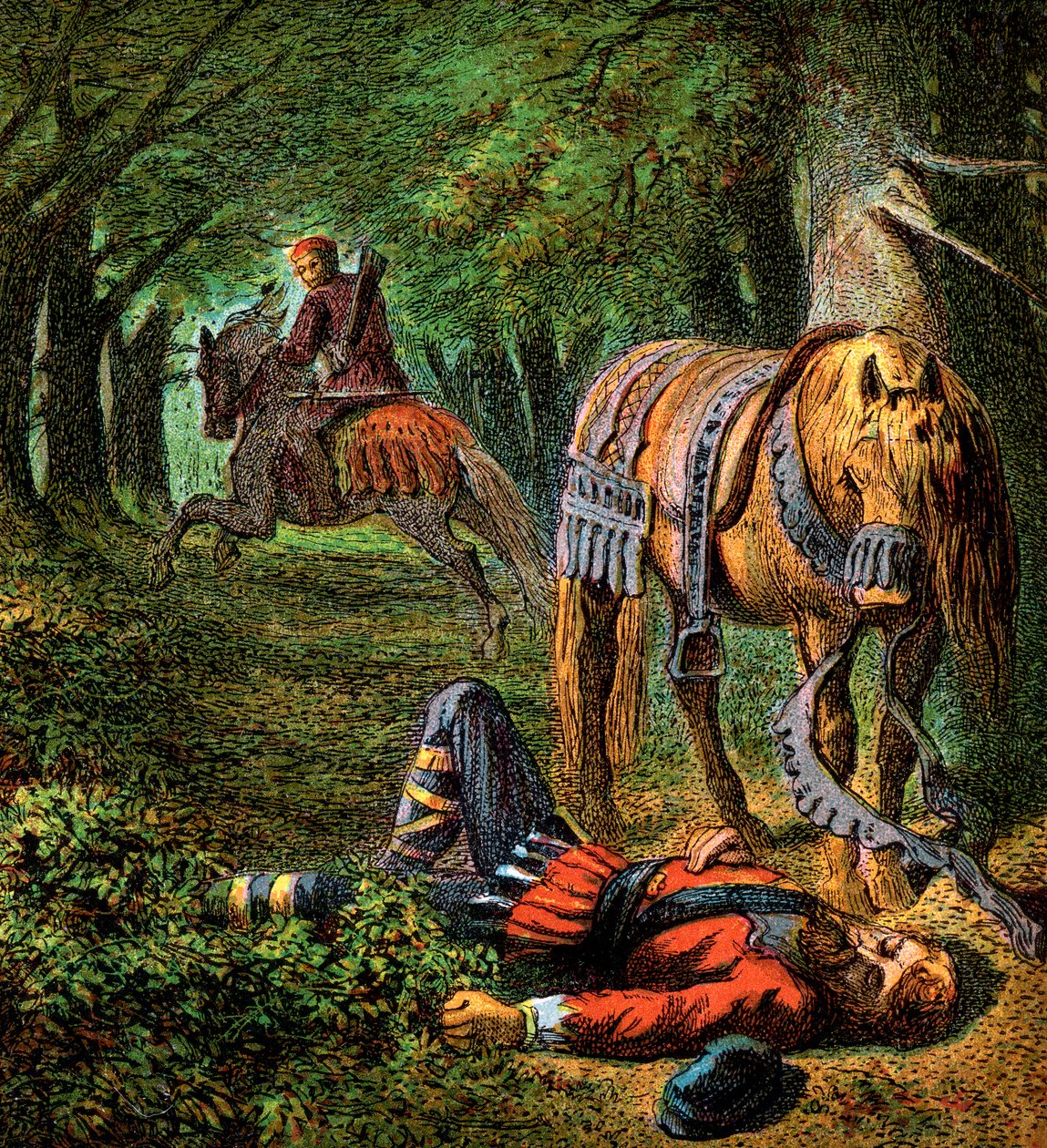 Morte de Guilherme II, 1100, c1850 de Unbekannt