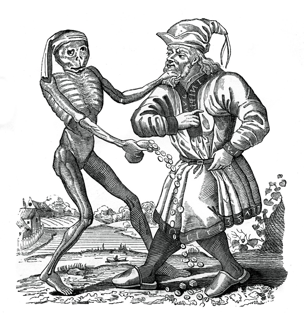 Morte e o judeu, um episódio da Dança da Morte, 1441, 1870 de Unbekannt
