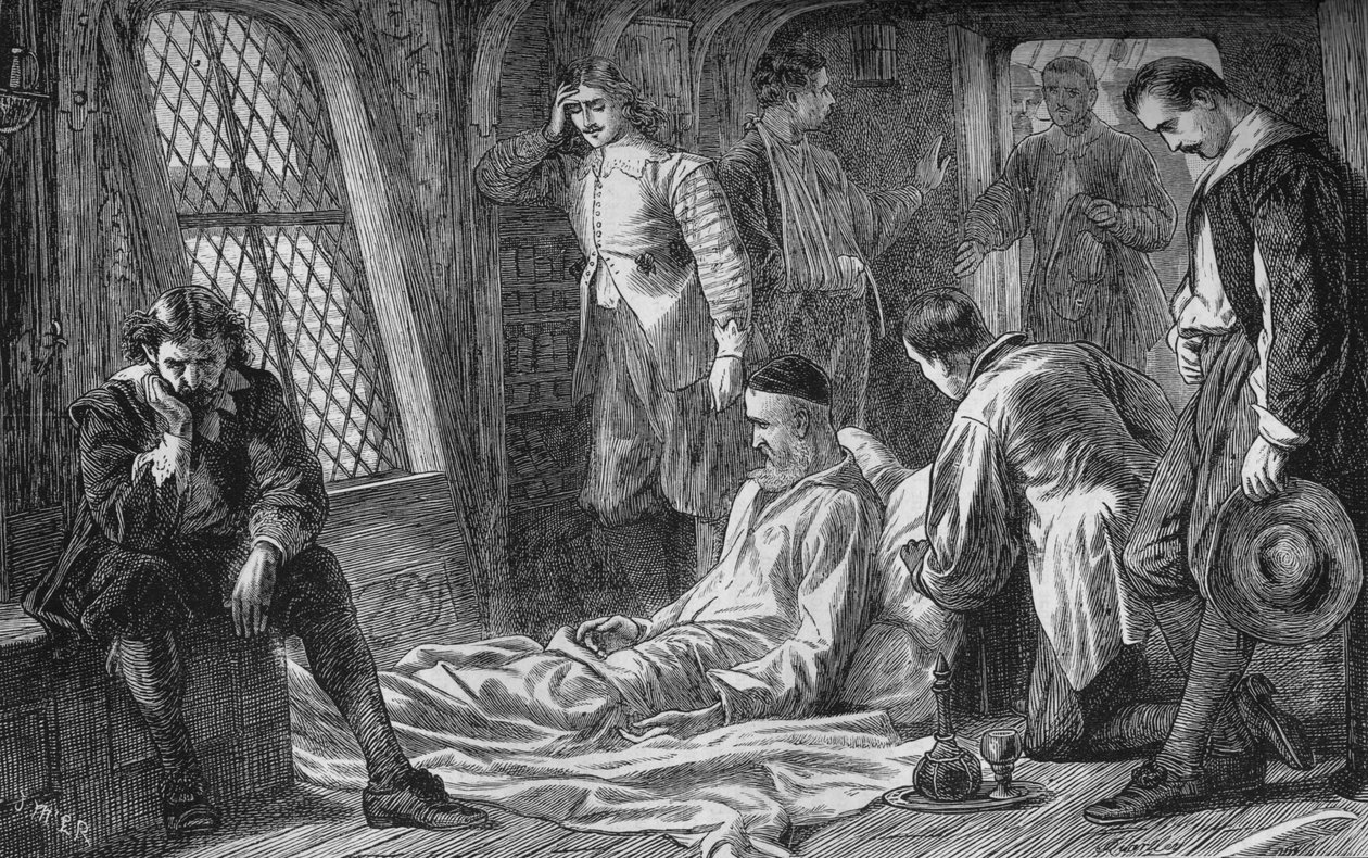 Morte do Almirante Blake, 7 de agosto de 1657, c1880 de Unbekannt